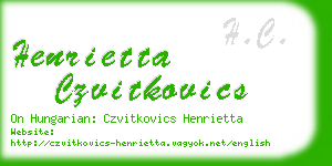 henrietta czvitkovics business card